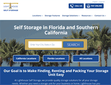 Tablet Screenshot of lighthousestorage.com